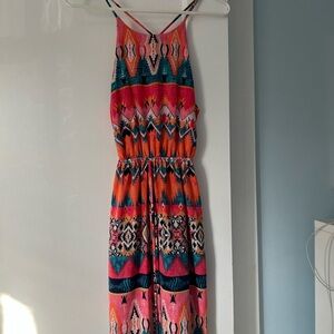Bright Print Strappy Dress